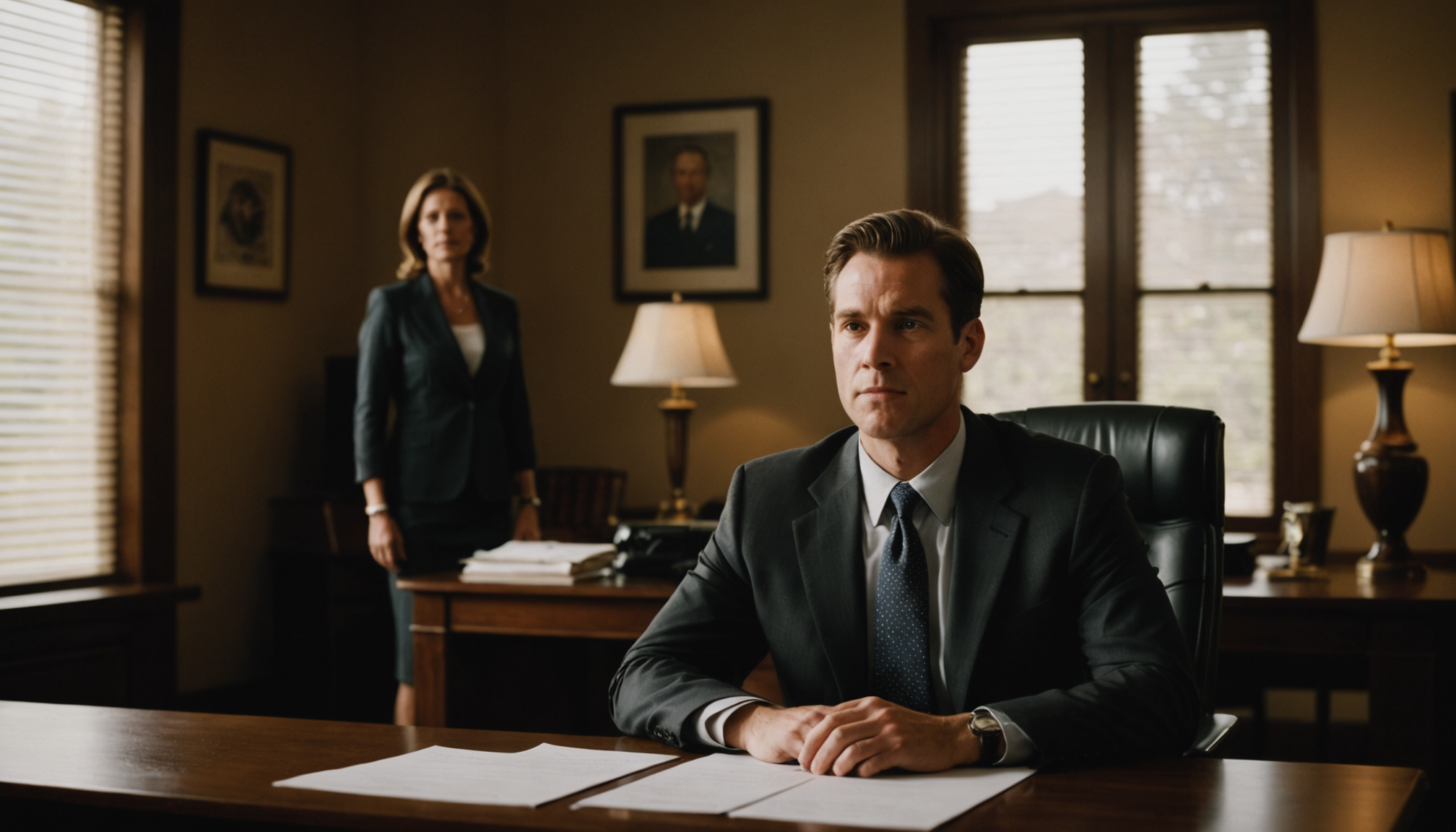 Two office doors side by side, one labeled solo attorney and one labeled family law office